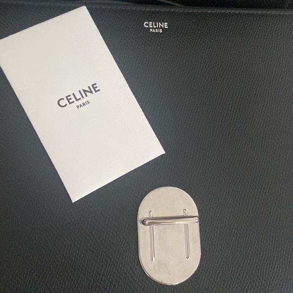 CELINE | Cartable medium briefcase in shiny grained calfskin - Picture 9 of 9